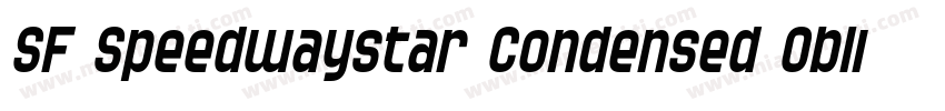 SF Speedwaystar Condensed Oblique字体转换